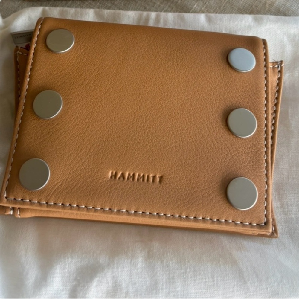 Hammitt Allen Wallet in Oak Edge with Brushed Silver